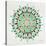 Mandala in Mint and Gold-Cat Coquillette-Stretched Canvas