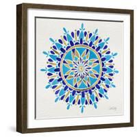 Mandala in Navy and Gold– Cat Coquillette-Cat Coquillette-Framed Giclee Print