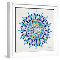 Mandala in Navy and Gold– Cat Coquillette-Cat Coquillette-Framed Giclee Print