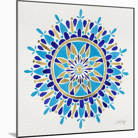 Mandala in Navy and Gold– Cat Coquillette-Cat Coquillette-Mounted Giclee Print