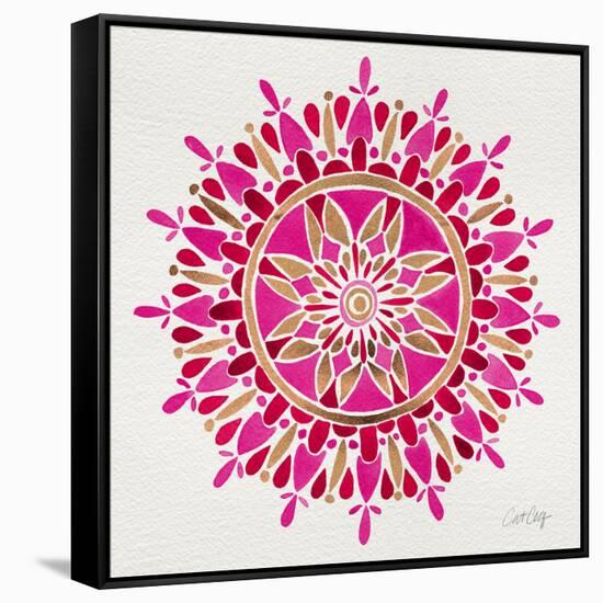 Mandala in Pink and Gold-Cat Coquillette-Framed Stretched Canvas