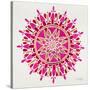 Mandala in Pink and Gold-Cat Coquillette-Stretched Canvas