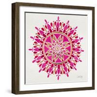 Mandala in Pink and Gold-Cat Coquillette-Framed Giclee Print