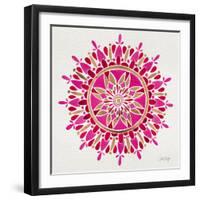 Mandala in Pink and Gold-Cat Coquillette-Framed Giclee Print