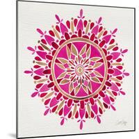 Mandala in Pink and Gold-Cat Coquillette-Mounted Giclee Print