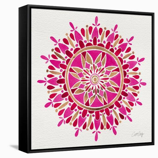 Mandala in Pink and Gold-Cat Coquillette-Framed Stretched Canvas