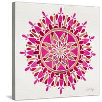 Mandala in Pink and Gold-Cat Coquillette-Stretched Canvas