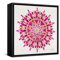 Mandala in Pink and Gold-Cat Coquillette-Framed Stretched Canvas