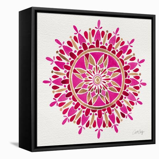 Mandala in Pink and Gold-Cat Coquillette-Framed Stretched Canvas