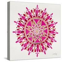 Mandala in Pink and Gold-Cat Coquillette-Stretched Canvas