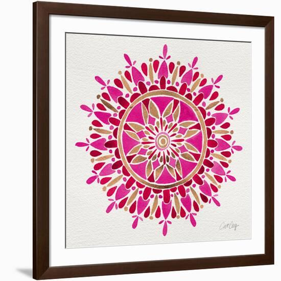 Mandala in Pink and Gold-Cat Coquillette-Framed Giclee Print