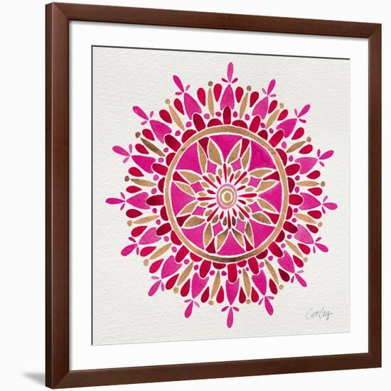 Mandala in Pink and Gold-Cat Coquillette-Framed Giclee Print