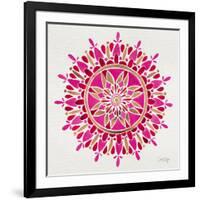 Mandala in Pink and Gold-Cat Coquillette-Framed Giclee Print