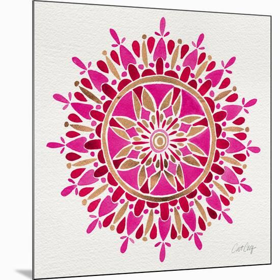 Mandala in Pink and Gold-Cat Coquillette-Mounted Giclee Print