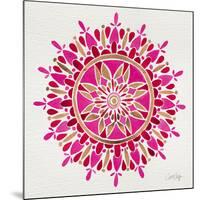 Mandala in Pink and Gold-Cat Coquillette-Mounted Giclee Print
