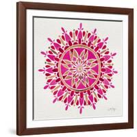 Mandala in Pink and Gold-Cat Coquillette-Framed Giclee Print