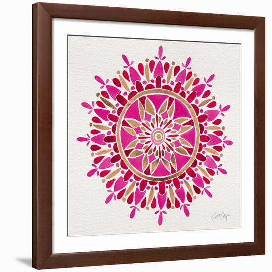 Mandala in Pink and Gold-Cat Coquillette-Framed Giclee Print