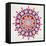 Mandala in Red and Navy-Cat Coquillette-Framed Stretched Canvas