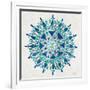 Mandala in Silver and Blue-Cat Coquillette-Framed Giclee Print