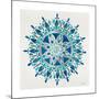 Mandala in Silver and Blue-Cat Coquillette-Mounted Giclee Print