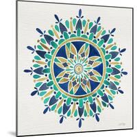 Mandala in Turquoise and Gold-Cat Coquillette-Mounted Giclee Print