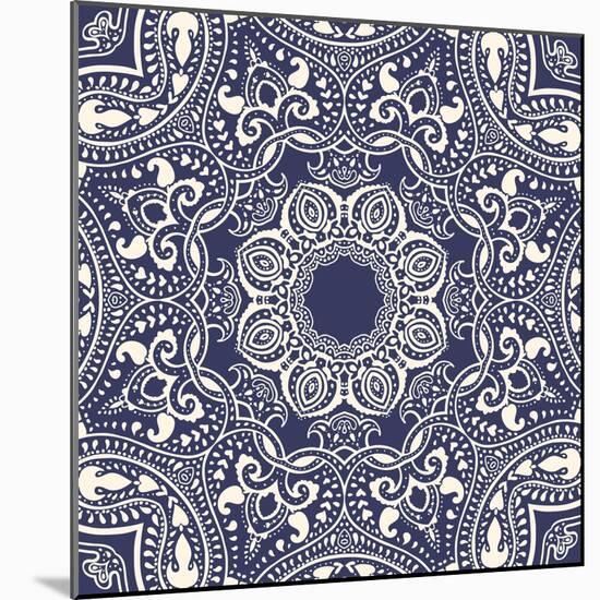 Mandala: Indian Decorative Pattern-Katyau-Mounted Art Print