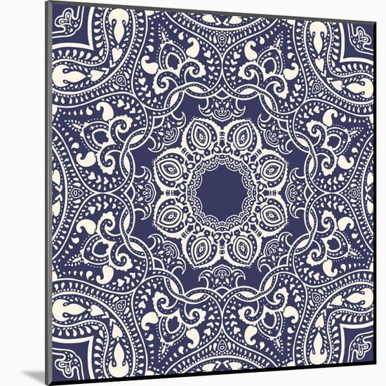 Mandala: Indian Decorative Pattern-Katyau-Mounted Art Print