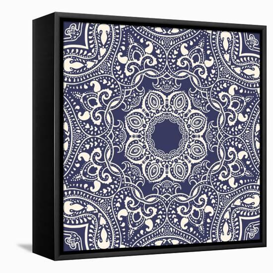 Mandala: Indian Decorative Pattern-Katyau-Framed Stretched Canvas