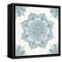 Mandala Morning V Blue and Gray-Anne Tavoletti-Framed Stretched Canvas