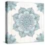 Mandala Morning V Blue and Gray-Anne Tavoletti-Stretched Canvas