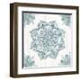 Mandala Morning V Blue and Gray-Anne Tavoletti-Framed Art Print