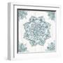 Mandala Morning V Blue and Gray-Anne Tavoletti-Framed Art Print