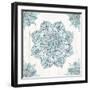 Mandala Morning V Blue and Gray-Anne Tavoletti-Framed Art Print