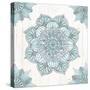 Mandala Morning V Blue and Gray-Anne Tavoletti-Stretched Canvas