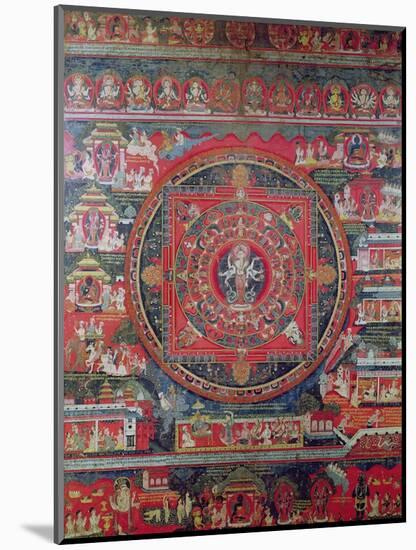 Mandala of Amoghapasa-null-Mounted Giclee Print