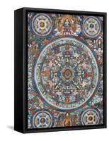 Mandala on a Tibetan Thangka, Bhaktapur, Nepal, Asia-Godong-Framed Stretched Canvas