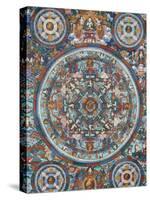 Mandala on a Tibetan Thangka, Bhaktapur, Nepal, Asia-Godong-Stretched Canvas