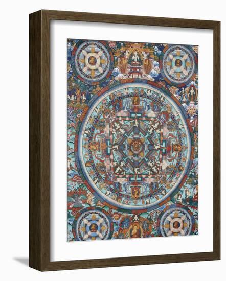 Mandala on a Tibetan Thangka, Bhaktapur, Nepal, Asia-Godong-Framed Photographic Print