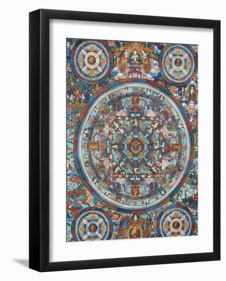 Mandala on a Tibetan Thangka, Bhaktapur, Nepal, Asia-Godong-Framed Photographic Print