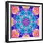 Mandala Ornament from Flower Photographs, Conceptual Symmetric Layer Work in Square Format-Alaya Gadeh-Framed Photographic Print