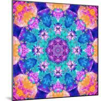 Mandala Ornament from Flower Photographs, Conceptual Symmetric Layer Work in Square Format-Alaya Gadeh-Mounted Photographic Print
