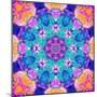 Mandala Ornament from Flower Photographs, Conceptual Symmetric Layer Work in Square Format-Alaya Gadeh-Mounted Photographic Print