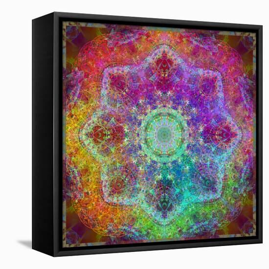 Mandala Ornament from Flower Photographs-Alaya Gadeh-Framed Stretched Canvas