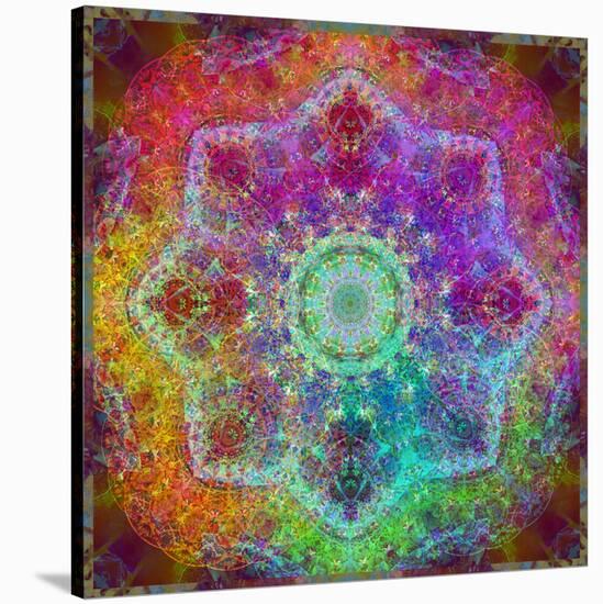 Mandala Ornament from Flower Photographs-Alaya Gadeh-Stretched Canvas