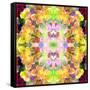 Mandala Ornament from Red Blooming Orchids, Conceptual Photographic Layer Work-Alaya Gadeh-Framed Stretched Canvas