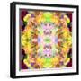 Mandala Ornament from Red Blooming Orchids, Conceptual Photographic Layer Work-Alaya Gadeh-Framed Photographic Print