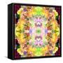 Mandala Ornament from Red Blooming Orchids, Conceptual Photographic Layer Work-Alaya Gadeh-Framed Stretched Canvas