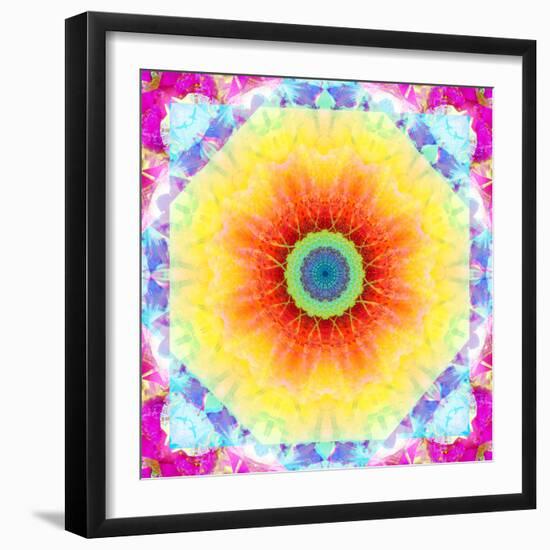 Mandala Ornament of Flowers, Composing-Alaya Gadeh-Framed Photographic Print