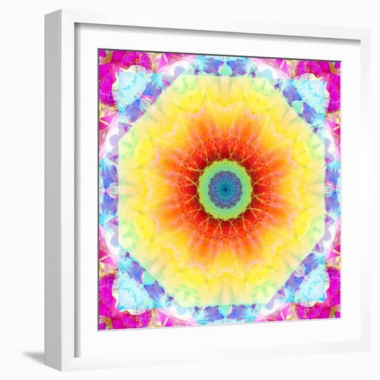 Mandala Ornament of Flowers, Composing-Alaya Gadeh-Framed Photographic Print