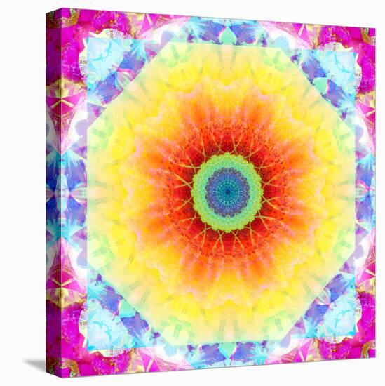 Mandala Ornament of Flowers, Composing-Alaya Gadeh-Stretched Canvas